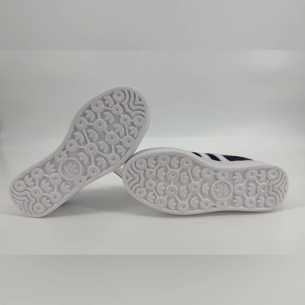 Adidas Gazelle Dark Blue and White Shoes - Picture 5 of 10